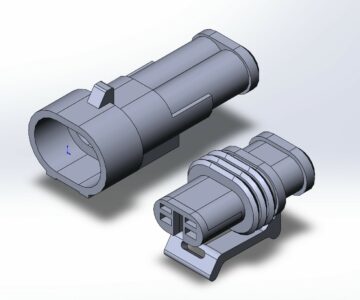 3D модель Разъём автомобильный-соединитель RUICHI DJ7021-1.5-11/21 (18AWG 200 мм), 12/ 24 (DC) В