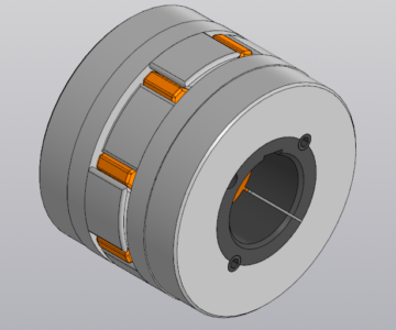 3D модель Муфта Rotex 90 с конической втулкой тапербуш 3020