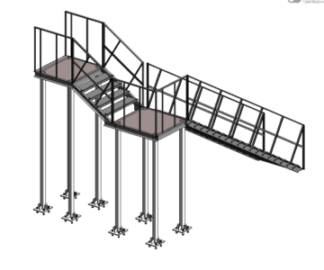 3D модель Наружная пожарная лестница