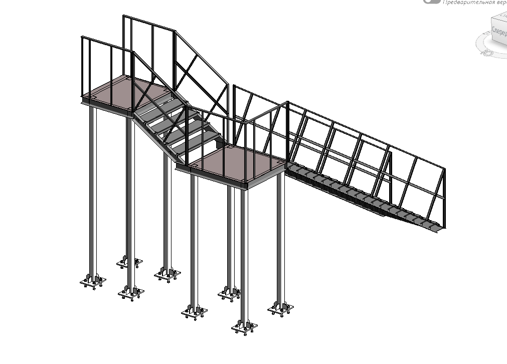 3D модель Наружная пожарная лестница
