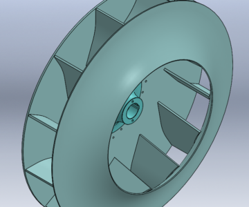 3D модель Рабочее колесо дымососа Y6 51