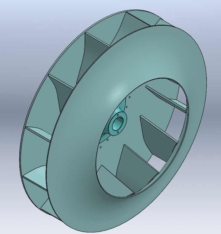 3D модель Рабочее колесо дымососа Y6 51