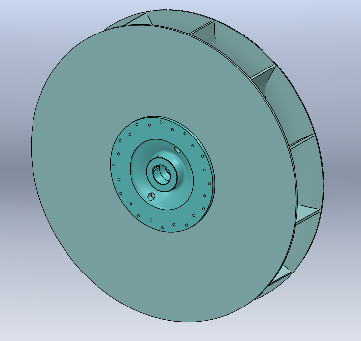 3D модель Рабочее колесо дымососа Y6 51