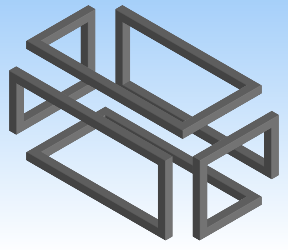 3D модель Каркас - подстолье 500х450х900