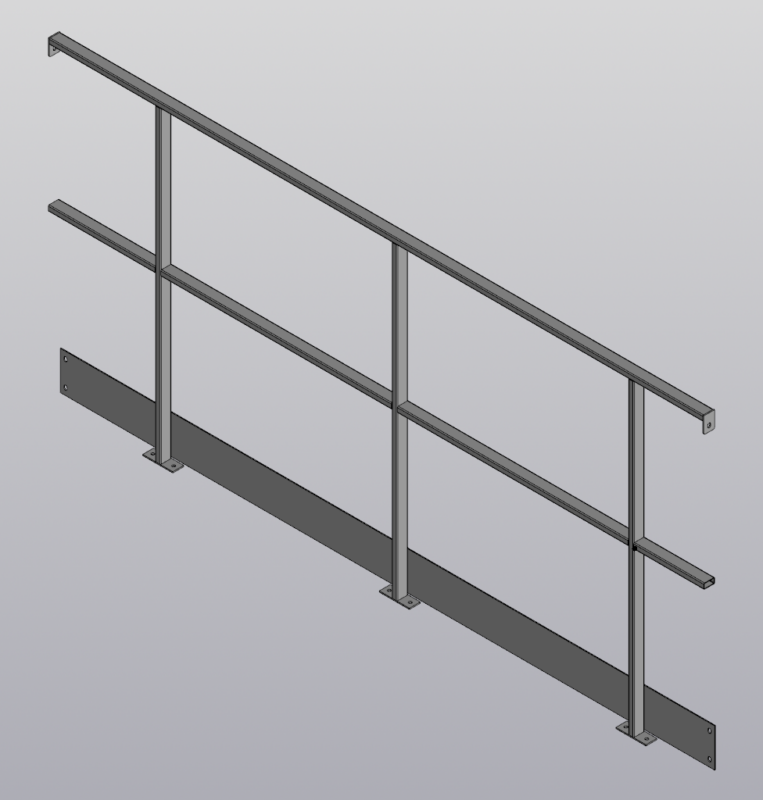 3D модель Секция ограждения 2394х1150 мм
