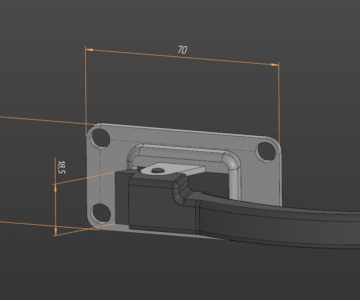 3D модель Ручка ГАЗ 3302 двери внутренняя левая в сборе