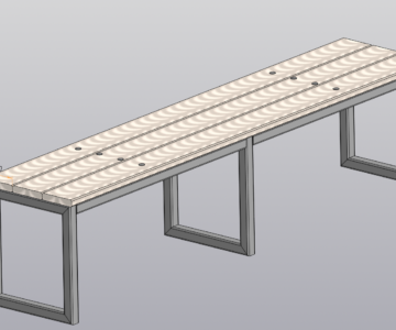 3D модель МАФ скамья 397х2000х460 мм