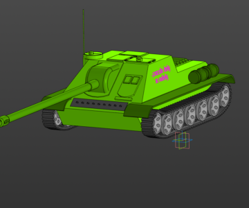 3D модель 3Д модель игрушечного танка су-100