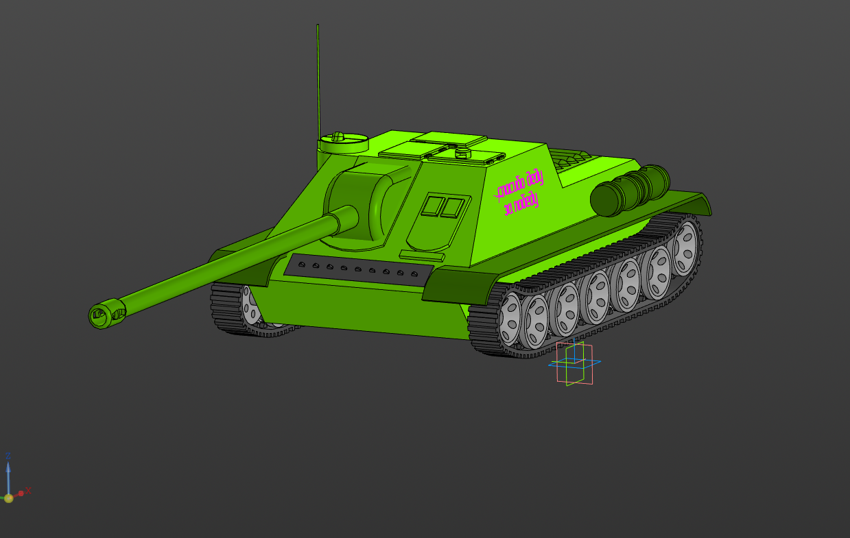 3D модель 3Д модель игрушечного танка су-100