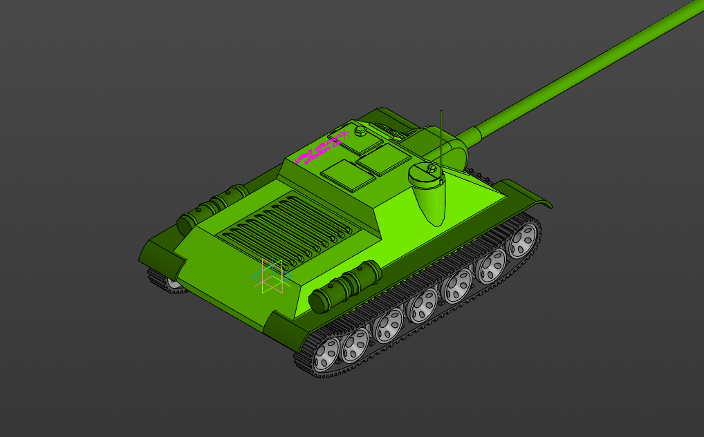3D модель 3Д модель игрушечного танка су-100