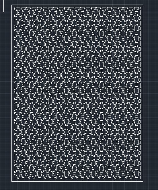 Чертеж Вариант перфорации из листовой стали, 518*700 мм