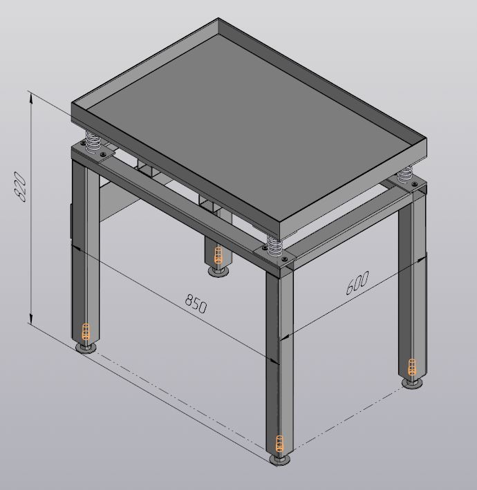 3D модель Вибростол под вибратор ИВ-99Е