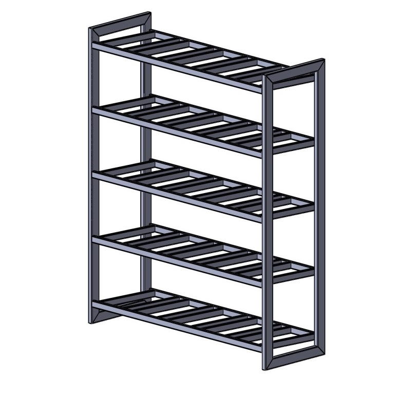 Чертеж Стеллаж для воды 1460х490х1780 мм