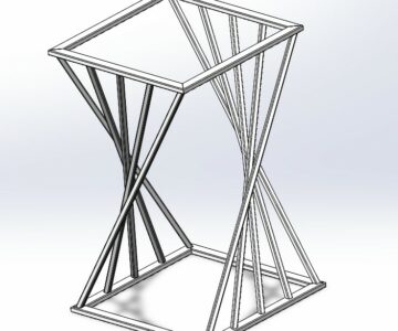 3D модель Стол рама 640х640х1020