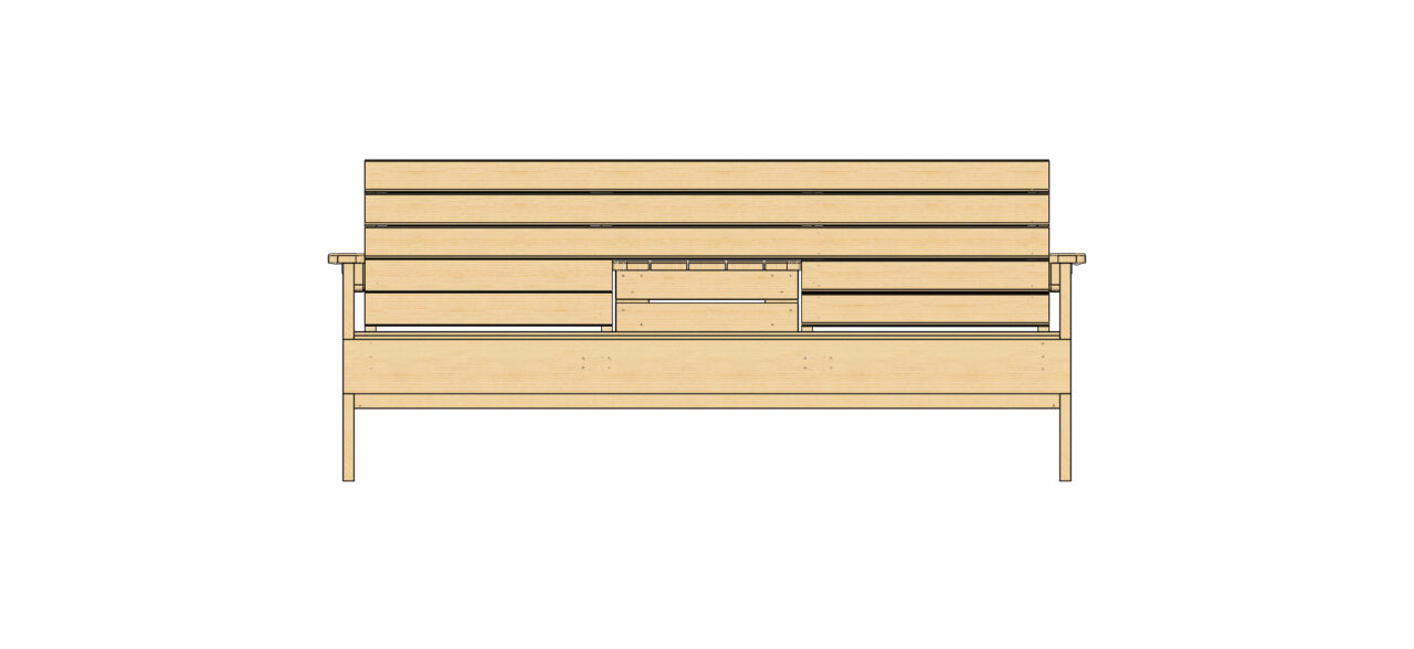 3D модель Скамейка со столиком 2100х750х900(мм)