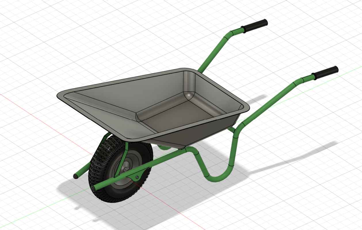 3D модель Тачка садовая одноколесная
