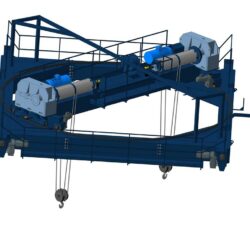 3D модель Кран мостовой двухбалочный специального назначения г/п 15+15 тонн.