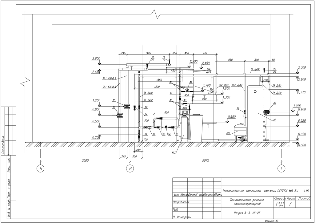3D модель Проект ТМ котельной с котлами GEFFEN MB 3.1 - 145