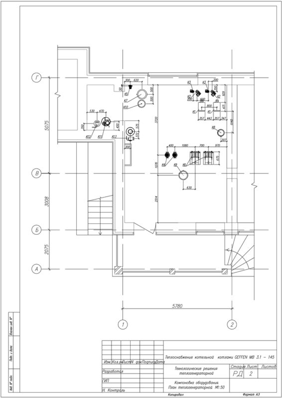 3D модель Проект ТМ котельной с котлами GEFFEN MB 3.1 - 145