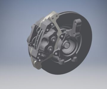 3D модель Передние 4-х поршневые тормозные суппорта москвич (2140,412) на ВАЗ 2110-2115, Приора, Калина.