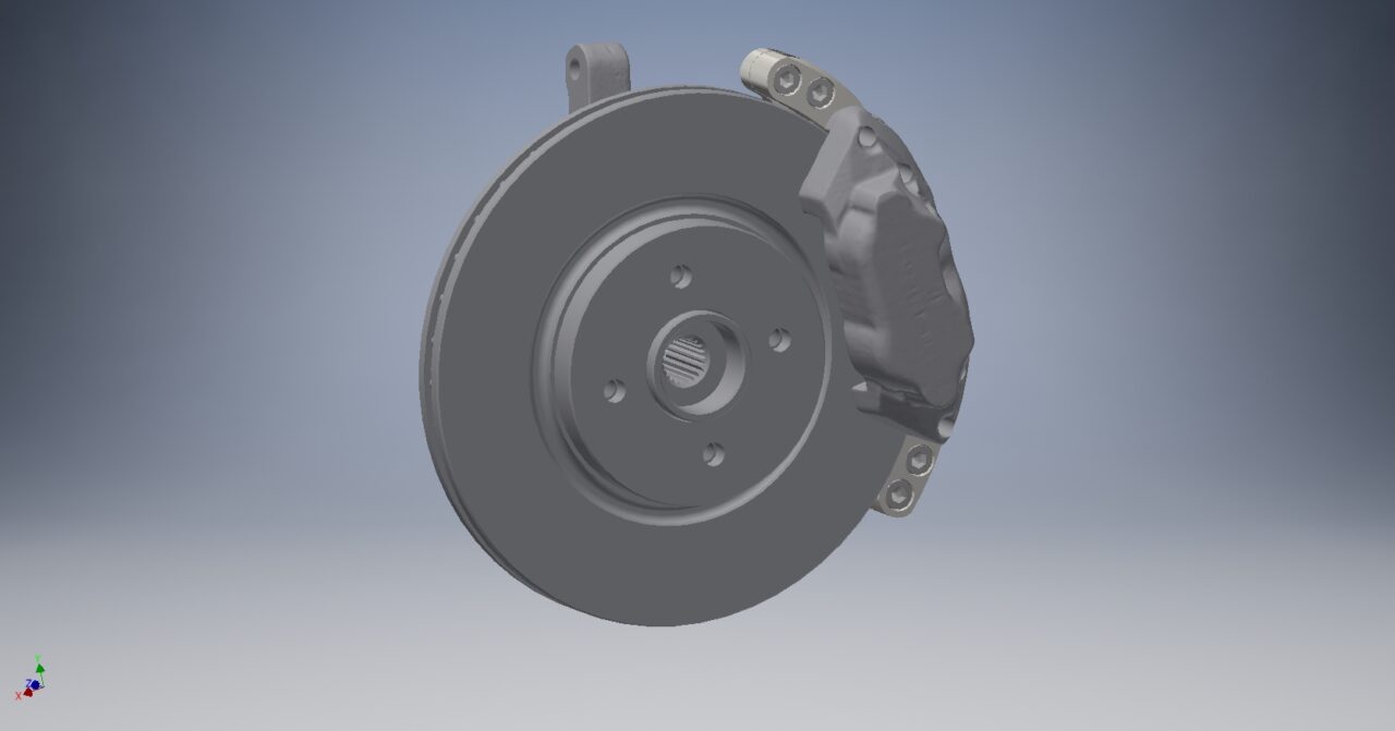 3D модель Передние 4-х поршневые тормозные суппорта москвич (2140,412) на ВАЗ 2110-2115, Приора, Калина.