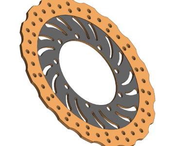 3D модель Диск тормозной передний мотоцикла Kawasaki KLE 500