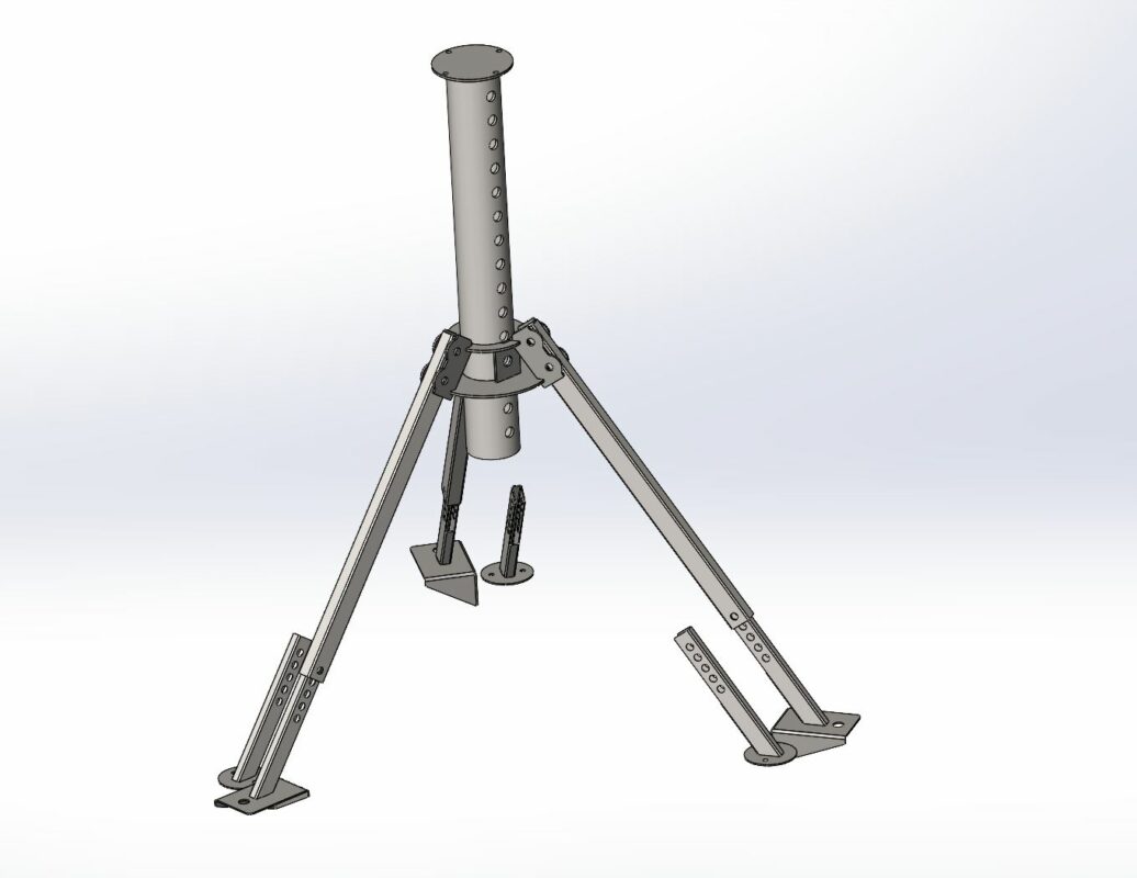Чертеж Подставка тренога телескопическая для сервиса или гаража