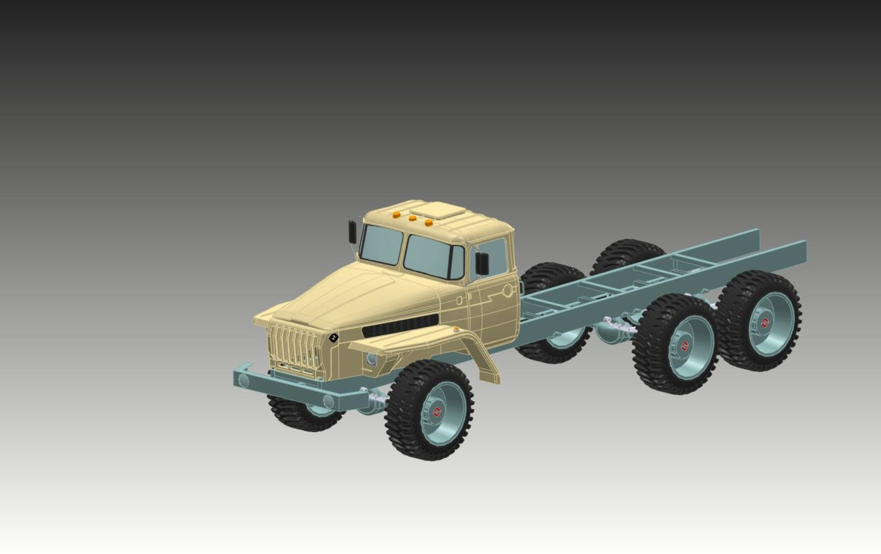 3D модель Седельный тягач Урал 44202