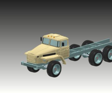 3D модель Седельный тягач Урал 44202