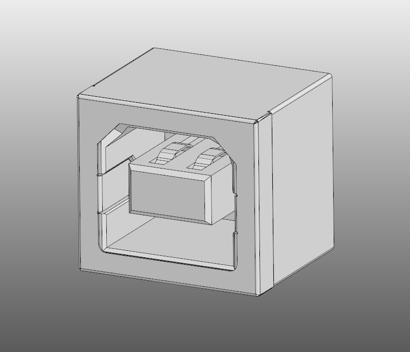 Чертеж USB порт Type A, Type B