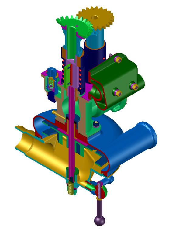 3D модель Водо-масляный агрегат двигателя М-100А.
