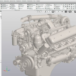 3D модель Двигатель ЯМЗ-7511.10