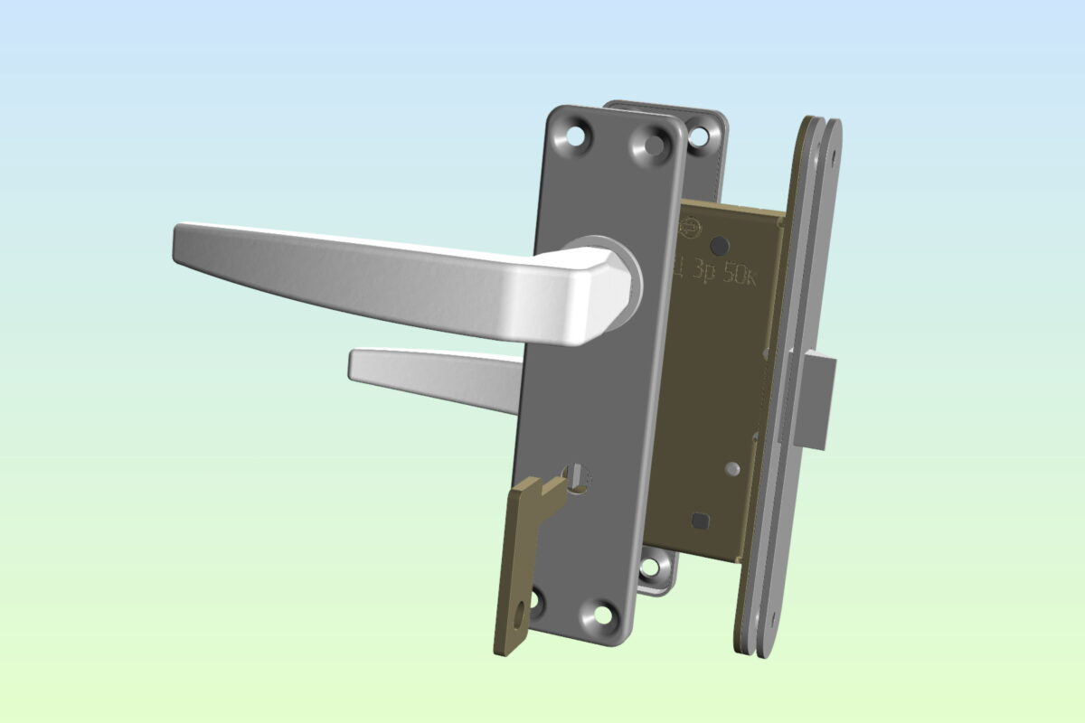 3D модель Дверной замок-защёлка СССР