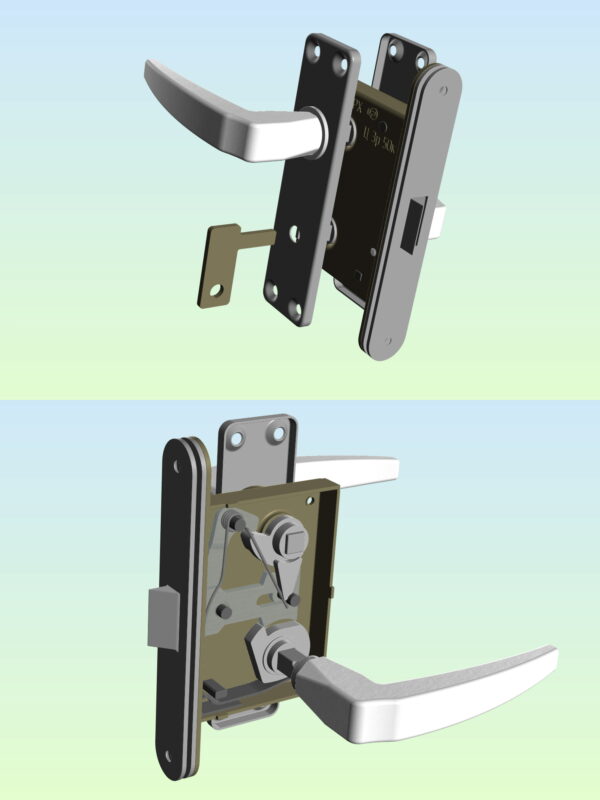 3D модель Дверной замок-защёлка СССР