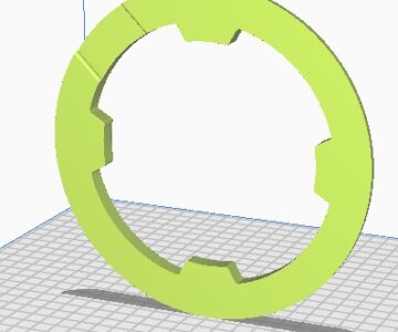 3D модель Защита передней звездочки на велосипед шатуны под квадрат