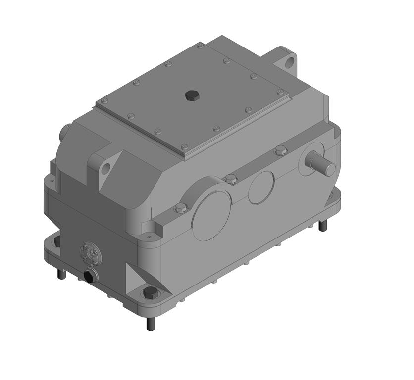 3D модель Двухступенчатый редуктор U = 37,17