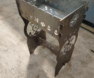 Чертеж Мангал ВМФ 460х330х800мм