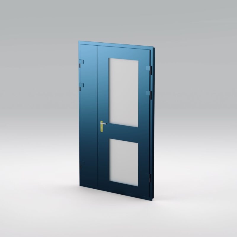 Чертеж Дверь двупольная металлическая