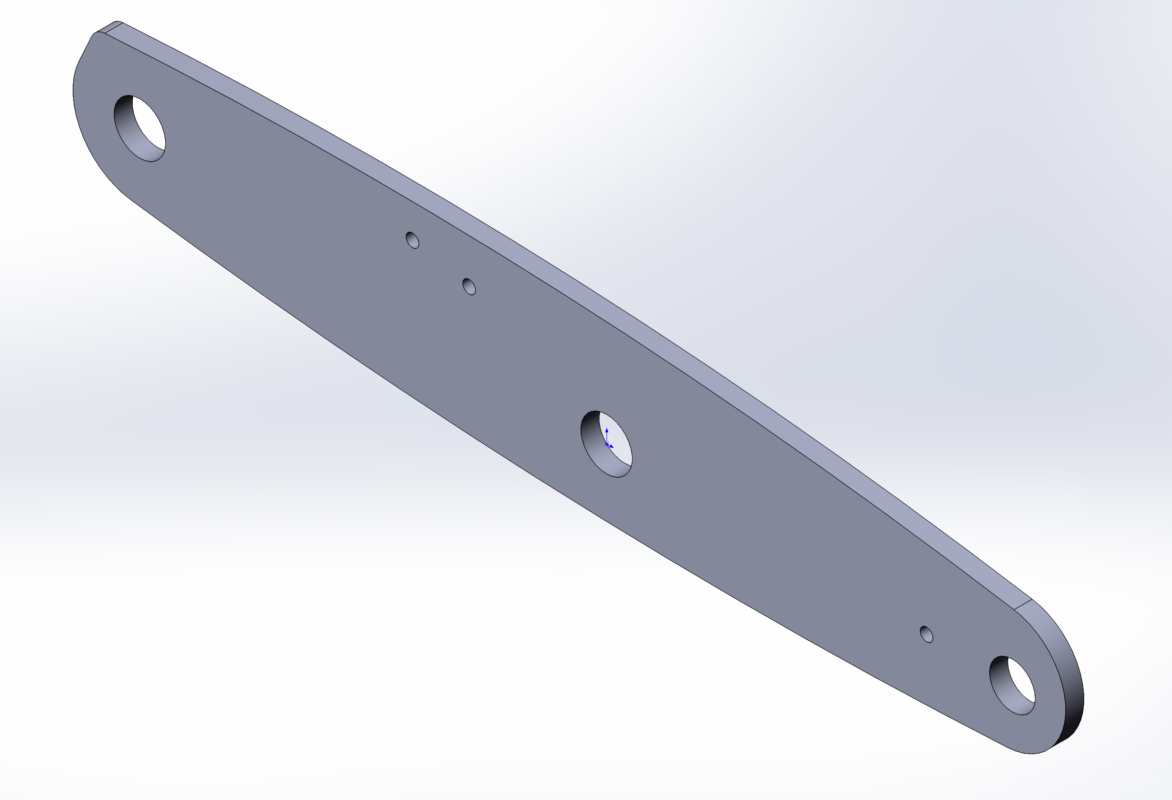 3D модель Серьга передней стрелы CAT 428 (Большая)