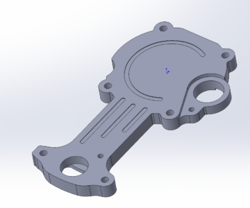 3D модель Заглушка охлаждения ротора электромотора Tesla Model S