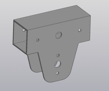 3D модель Балочное крепление угловое 50x50