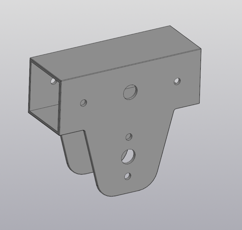 3D модель Балочное крепление угловое 50x50