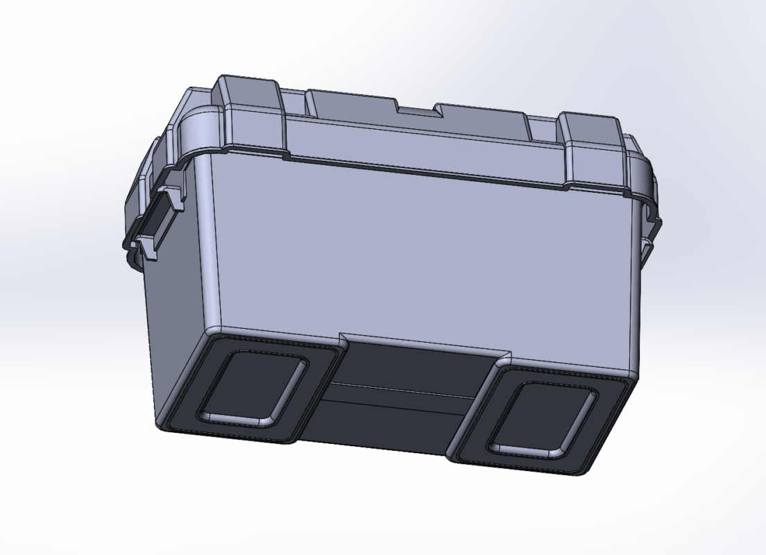 Чертеж Ящик для АКБ 120Ач 440x240x260мм, Osculati 14.546.02