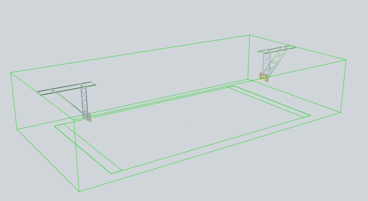 3D модель Баскетбольная ферма потолочная складная