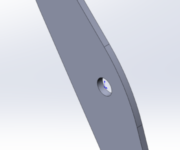 3D модель Серьга передней стрелы CAT 428 (Малая)