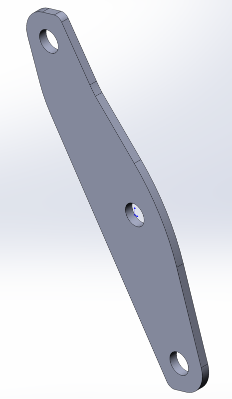 3D модель Серьга передней стрелы CAT 428 (Малая)