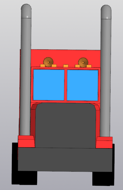 Чертеж Low-poly грузовик