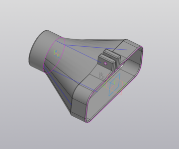 3D модель Приемный патрубок для вытяжки ЧПУ