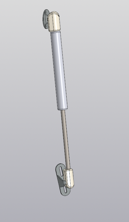 3D модель Газовая пружина для дверцы шкафа 60N.