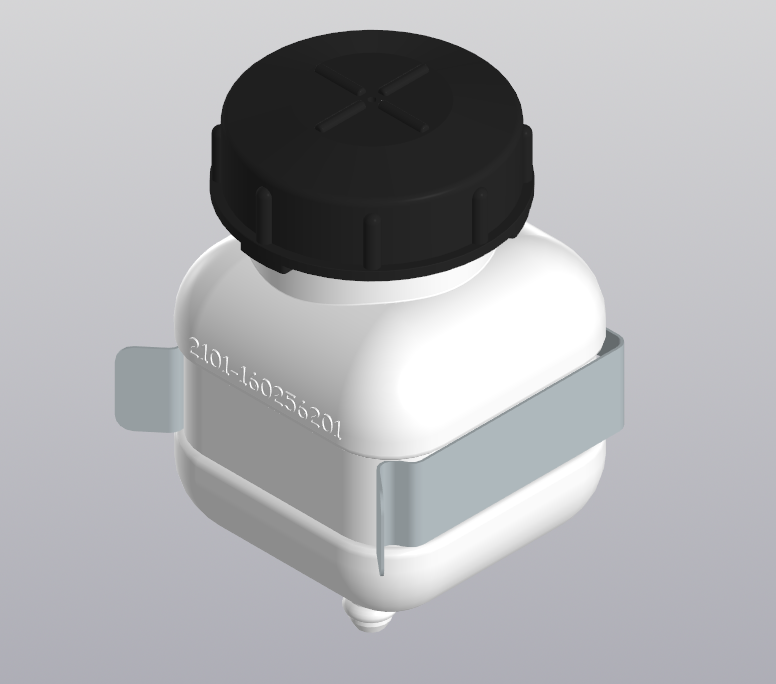 3D модель Бачок ГЦС ВАЗ-2101-2107 с крышкой